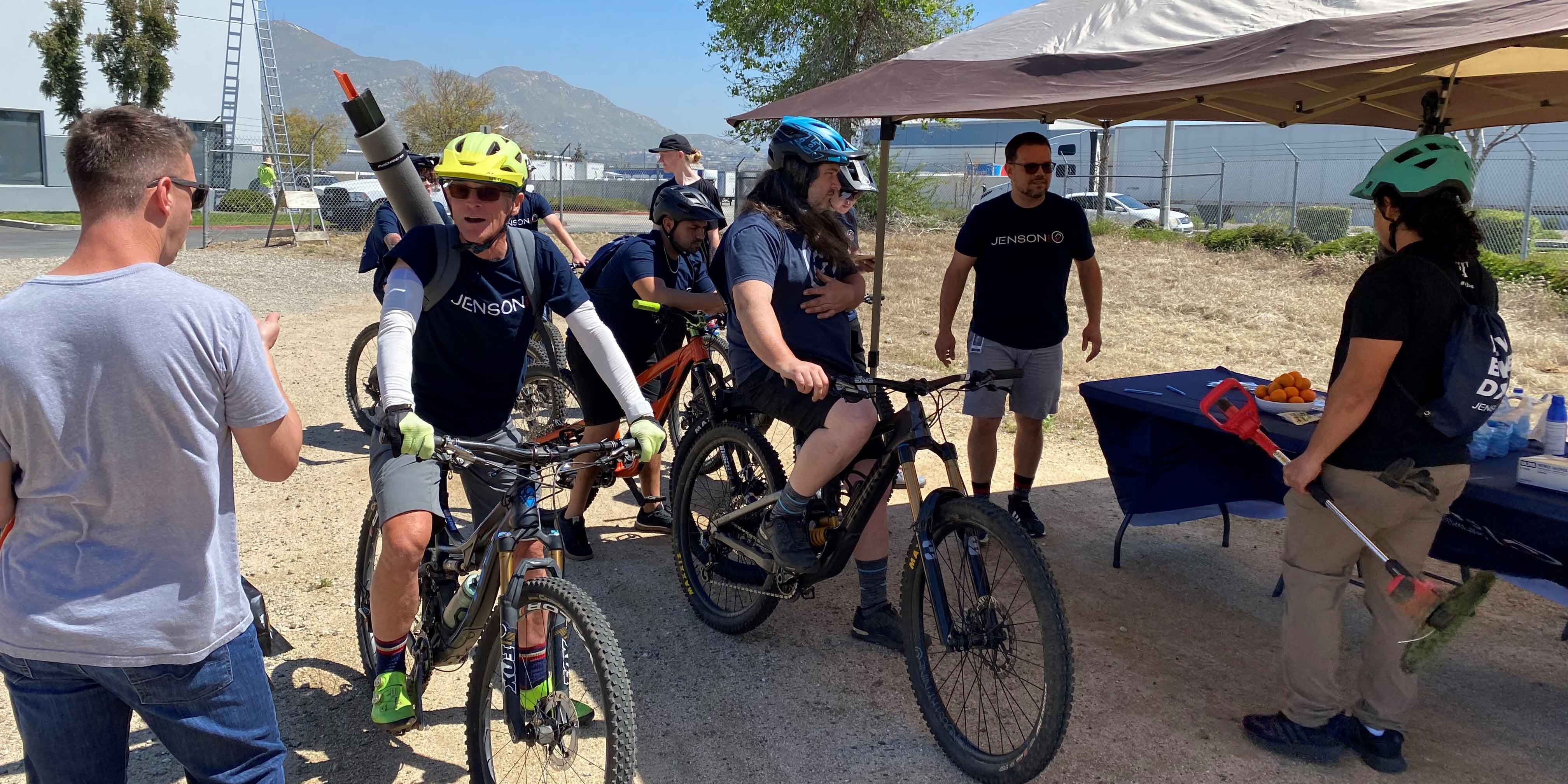 Pic of team getting ready to clean up trails